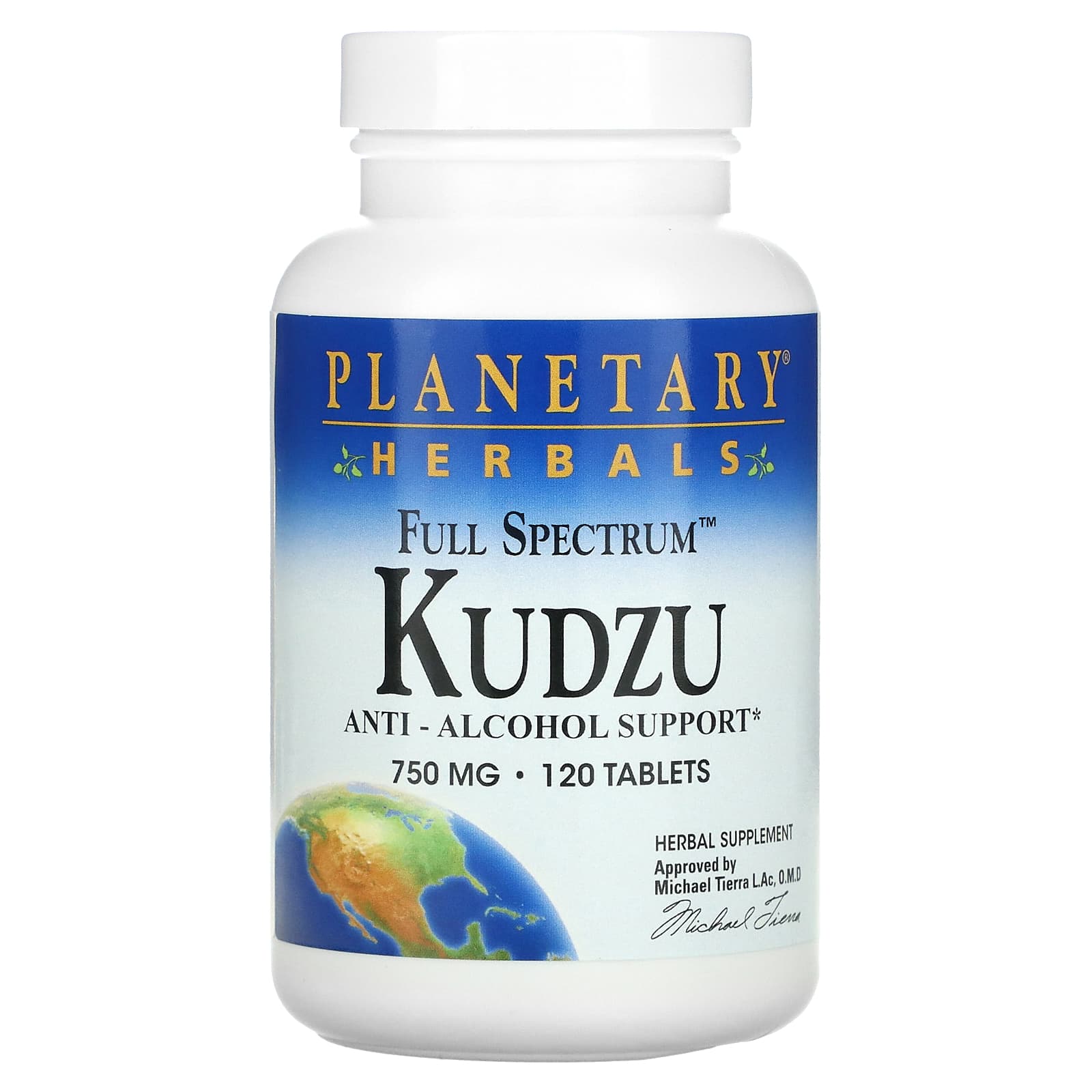 Planetary Herbals, Kudzu, Full Spectrum™ 750 mg, 120 Tablets UPC 021078105602 | Hilife Vitamins